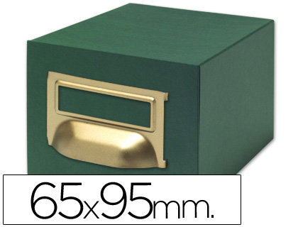 FICHERO FICHAS TELA VERDE 1000 FICHAS N.1 TAMAÑO 65X95 MM