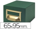 [TV01] FICHERO FICHAS TELA VERDE 1000 FICHAS N.1 TAMAÑO 65X95 MM