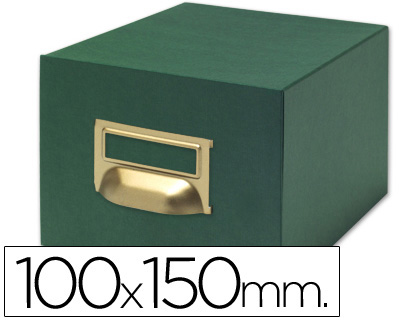 FICHERO FICHAS TELA VERDE 500 FICHAS N.3 TAMAÑO 100X150 MM