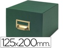 [TV09] FICHERO FICHAS TELA VERDE 500 FICHAS N.4 TAMAÑO 125X200 MM
