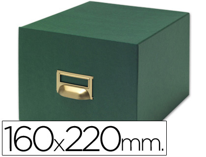 FICHERO FICHAS TELA VERDE 500 FICHAS N.5 TAMAÑO 160X220 MM