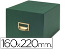 [TV10] FICHERO FICHAS TELA VERDE 500 FICHAS N.5 TAMAÑO 160X220 MM