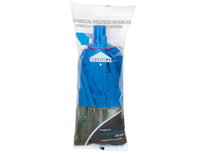 FREGONA MICROFIBRA TIRAS AZUL