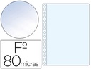 [46106] FUNDA MULTITALADRO ESSELTE FOLIO POLIPROPILENO 80 MC CRISTAL CAJA DE 100 UNIDADES