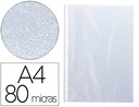[KF16910] FUNDA MULTITALADRO Q-CONNECT DIN A4 80 MC CRISTAL BOLSA DE 10 UNIDADES