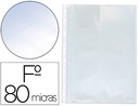 [KF15038] FUNDA MULTITALADRO Q-CONNECT FOLIO 80 MC CRISTAL CAJA DE 100 UNIDADES
