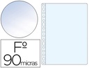 [1399] FUNDA MULTITALADRO SARO FOLIO 90 MC PVC CRISTAL CAJA DE 100 UNIDADES