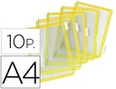 [114004] FUNDA PARA PORTACATALOGO TARIFOLD DIN A4 COLOR AMARILLO PACK DE 10 UNIDADES