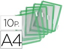 [114005] FUNDA PARA PORTACATALOGO TARIFOLD DIN A4 COLOR VERDE PACK DE 10 UNIDADES