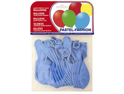 GLOBOS PASTEL AZUL CELESTE BOLSA DE 20 UNIDADES