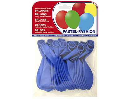 GLOBOS PASTEL AZUL MEDIO BOLSA DE 20 UNIDADES