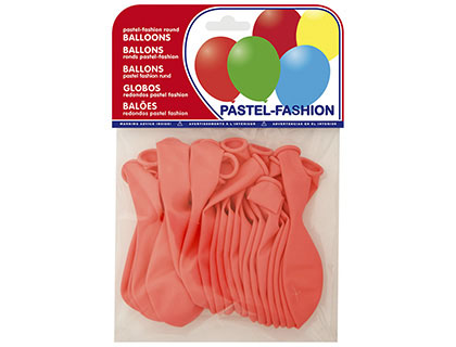 GLOBO 100% LATEX BIODEGRADABLE PASTEL ROSA BOLSA DE 20 UNIDADES