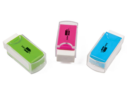 GOMA LIDERPAPEL POCKET CON PROTECTOR PLASTICO