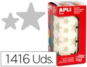 [12045] GOMETS AUTOADHESIVOS ESTRELLAS GRANDES PLATA EN ROLLO CON 1416 UNIDADES