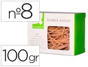 [KF15045] GOMILLAS ELASTICAS Q-CONNECT 100 GR NUMERO 8 80 X 2 MM