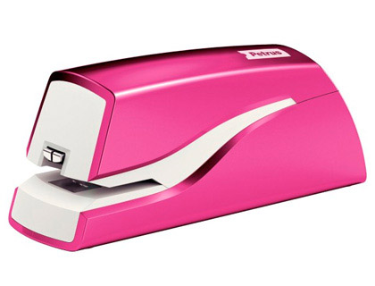 GRAPADORA PETRUS ELECTRICA E-310 WOW FUCSIA METALIZADO CAPACIDAD 12 HOJAS USA GRAPA Nº 10