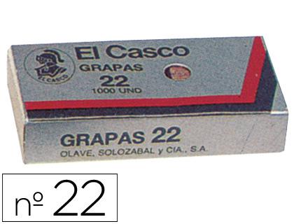 GRAPAS EL CASCO 22 -CAJA DE 1000