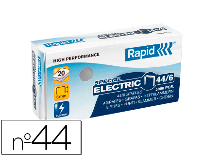 GRAPAS RAPID Nº 44/6 GALVANIZADA CAJA DE 5000 UNIDADES