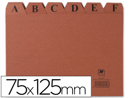 INDICE FICHERO CARTON Nº2 75X125 MM