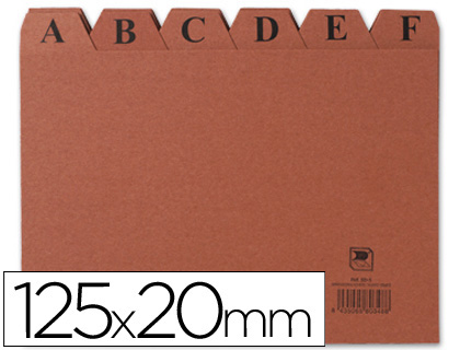 INDICE FICHERO CARTON Nº4 125X200 MM