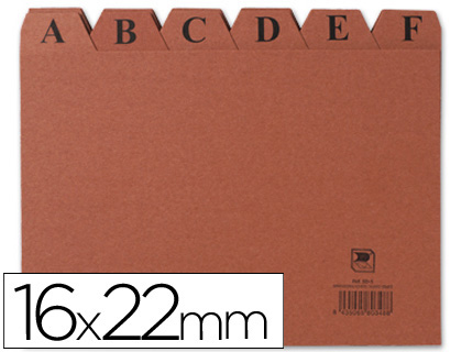 INDICE FICHERO CARTON Nº5 160X220 MM