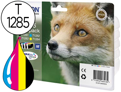 INK-JET EPSON S22 SX125/130/420W/425W OFFICE BX305 T1285 MULTIPACK 4 COLORES