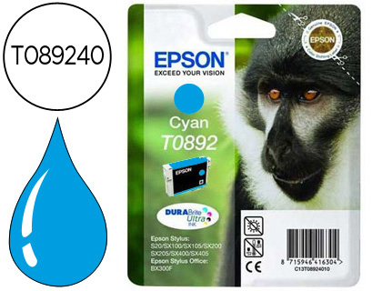 INK-JET EPSON T0892 CIAN STYLUS S20 / SX-100 / SX-110