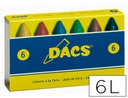 [DA050260] LAPICES CERA DACS CAJA DE 6 COLORES