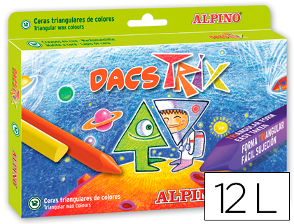 LAPICES CERA ALPINOTRIX TRIANGULARES CAJA 12 COLORES