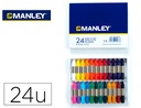 [MNC00066] LAPICES CERA MANLEY CAJA DE 24 COLORES SURTIDOS