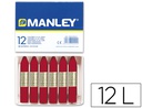 [MNC04533] LAPICES CERA MANLEY UNICOLOR CARMIN N.10 CAJA DE 12 UNIDADES