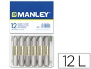 [MNC05172  / N.75] LAPICES CERA MANLEY UNICOLOR PLATA -CAJA DE 12 N.75