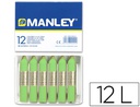 [MNC04657] LAPICES CERA MANLEY UNICOLOR VERDE AMARILLENTO N.22 CAJA DE 12 UNIDADES