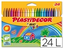 [9203013] LAPICES CERA PLASTIDECOR CAJA DE 24 COLORES