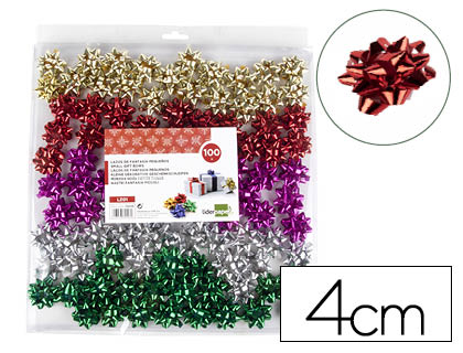 LAZOS LIDERPAPEL FANTASIA PEQUEÑOS METALIZADOS COLORES SURTIDOS