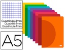 [LF03] LIBRETA LIDERPAPEL 360 TAPA DE PLASTICO A5 48 HOJAS 90G/M2 CUADRO 4MM CON MARGEN COLORES SURTIDOS