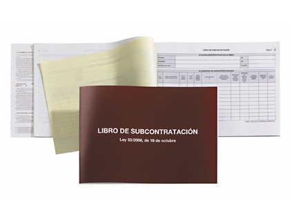 LIBRO MIQUELRIUS SUBCONTRATACION FOLIO NATURAL JUEGO DE 10 HOJAS AUTOCOPIATIVAS TEXTO GALLEGO