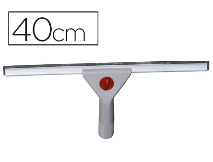LIMPIAVENTANAS Q-CONNECT INDUSTRIAL MANGO DE ACERO Y HOJA LIMPIADORA DE PLASTICO DE 40 CM DE ANCHO
