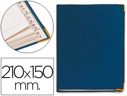 LISTIN TELEFONICO Q-CONNECT TAPA FLEXIBLE CON CANTONERA DORADA 210X150 MM
