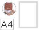 [KF22351] MARCO PORTA ANUNCIOS Q-CONNECT MAGNETO DIN A4 DORSO ADHESIVO REMOVIBLE COLOR PLATA PACK DE 2 UNIDADES