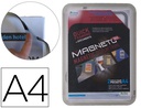 [195030] MARCO PORTA ANUNCIOS TARIFOLD MAGNETO DIN A4 CON 4 BANDAS MAGNETICAS EN EL DORSO COLOR PLATA PACK DE 2 UNIDADES