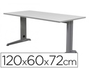 [2000AC02] MESA DE OFICINA ROCADA METAL 2000AC02 ALUMINIO /GRIS 120X60 CM