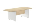 [3003AW01V24] MESA DE REUNION ROCADA MEETING 3003AW01 ESTRUCTURA MADERA BLANCO TABLERO MADERA HAYA 220X100X72 CM