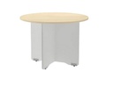 [3006AN01V24] MESA DE REUNION ROCADA MEETING 3006AN01 ESTRUCTURA MADERA GRIS ALUMINIO EN ASPAS TABLERO HAYA 120 CM DIAMETRO