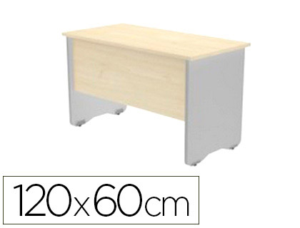 MESA OFICINA ROCADA SERIE WORK 120X60 CM ACABADO AW04 BLANCO/BLANCO