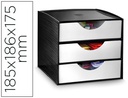 [1081110561] MODULO CAJONES DE SOBREMESA CEP 3 CAJONES POLIESTIRENO COLOR GRIS/MARRON ESPECIAL PARA SNACKS 185X186X175 MM