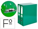 [MD47] MODULO LIDERPAPEL 2 ARCHIVADORES FOLIO 2 ANILLAS MECANISMO DE PALANCA 75MM VERDE