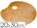 [A15442] PALETA MADERA LIDERCOLOR OVALADA TAMAÑO 20X30 CM GROSOR 0,3 CM