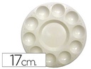 [4610009] PALETA PLASTICO ARTIST CIRCULAR CON 10 HUECOS 17 CM DIAMETRO