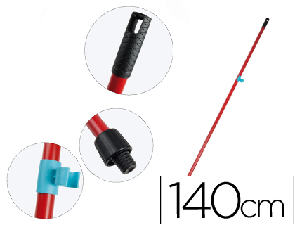 PALO DE ESCOBA O FREGONA METAL UNIVERSAL CON ADAPTADOR SP 140 CM